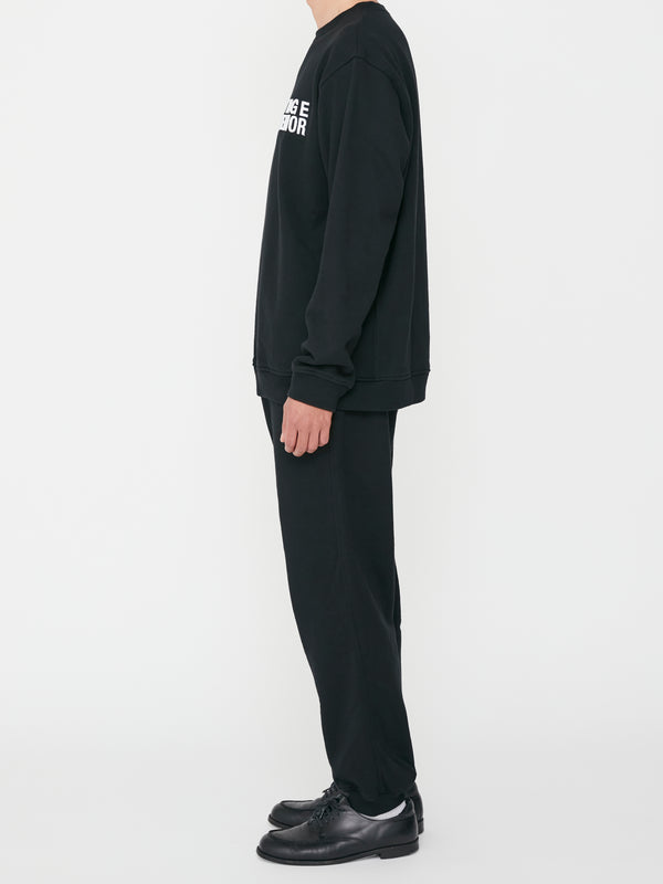 Embroidery Logo Crewneck Black