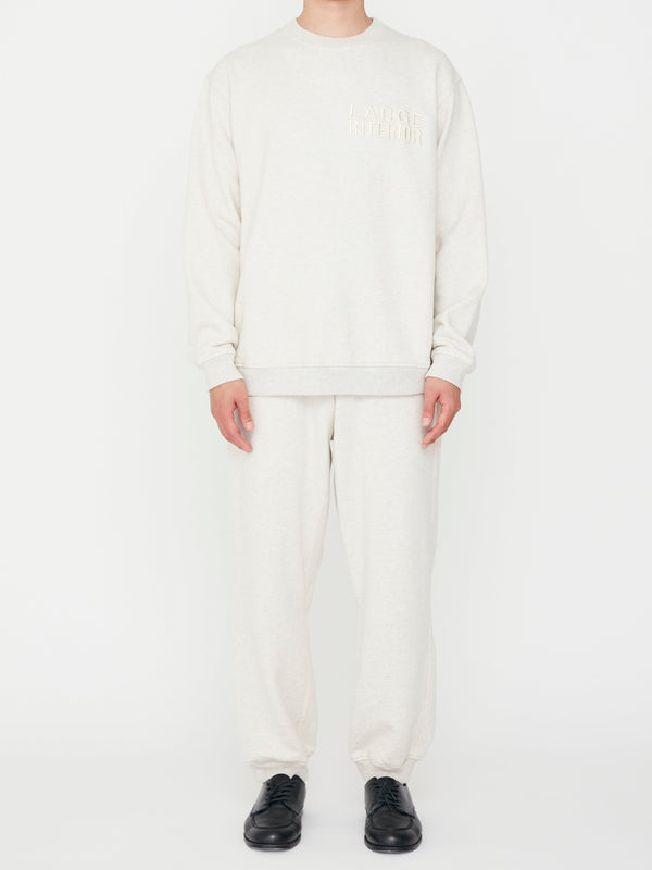 Embroidery Logo Crewneck Oatmeal