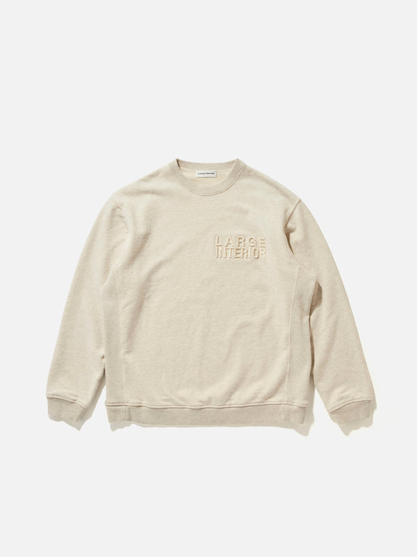 Embroidery Logo Crewneck Oatmeal