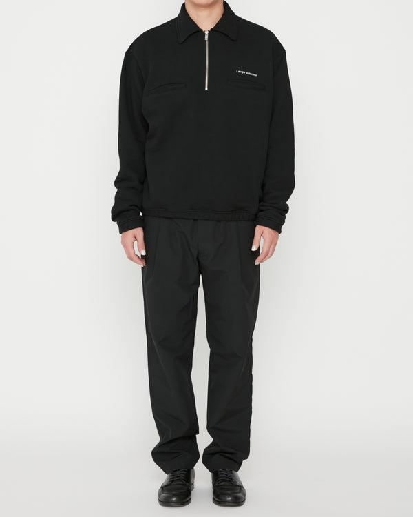 Half Zip Sweat shirt Black