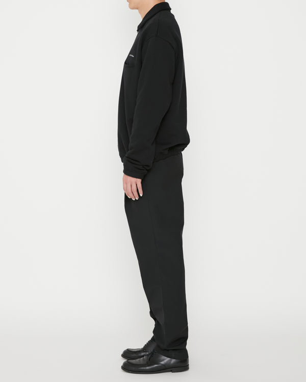 Half Zip Sweat shirt Black
