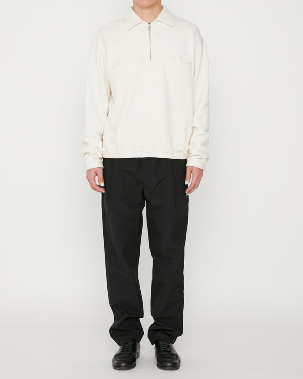 Half Zip Sweat shirt Milk