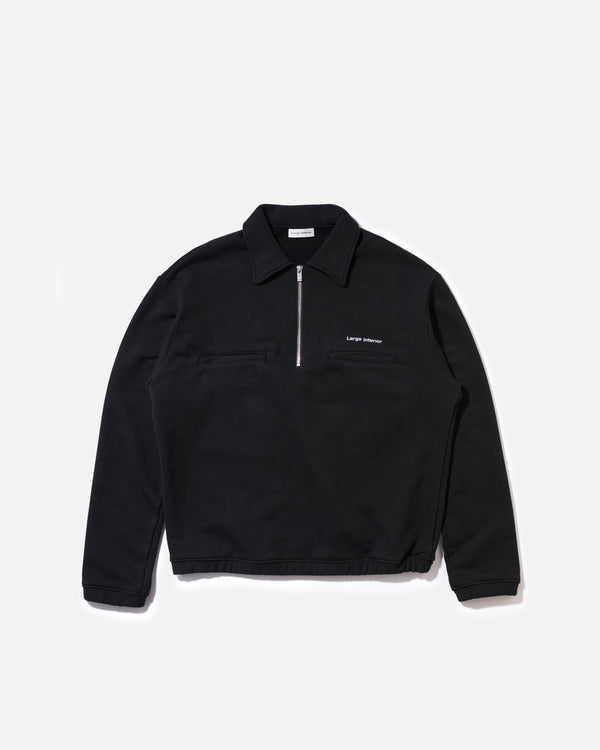 Half Zip Sweat shirt Black