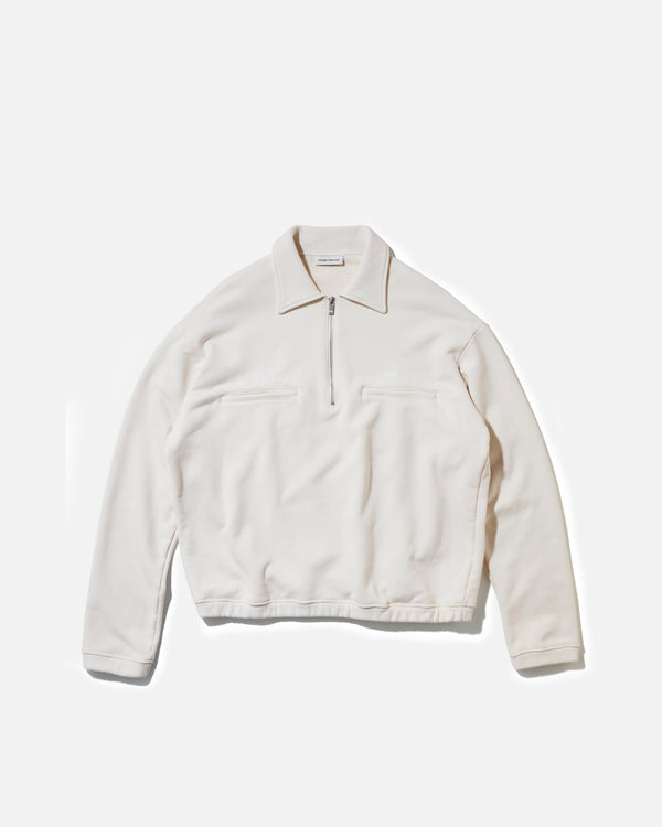 Half Zip Sweat shirt Milk