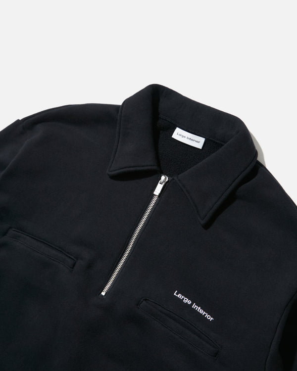 Half Zip Sweat shirt Black