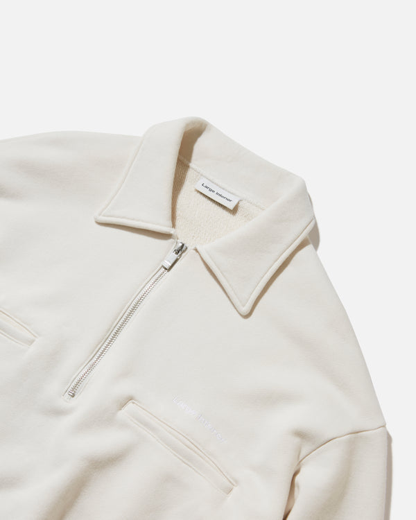 Half Zip Sweat shirt Milk